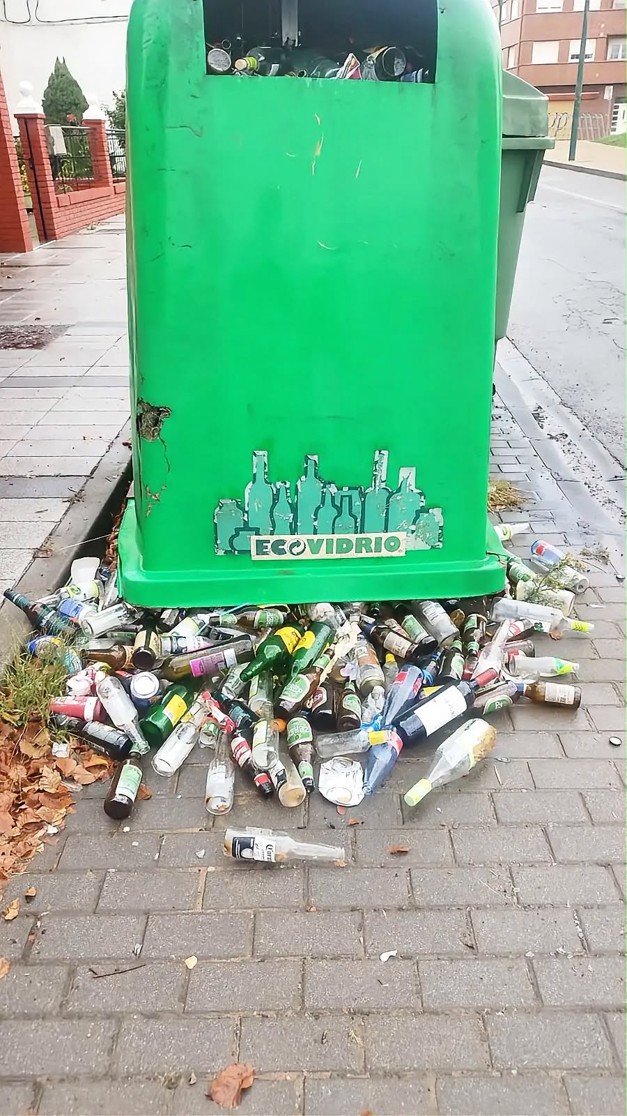 recogida de contenedor calle la fuente